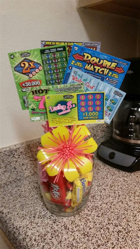 Candy and Lottery Ticket Bouquet .